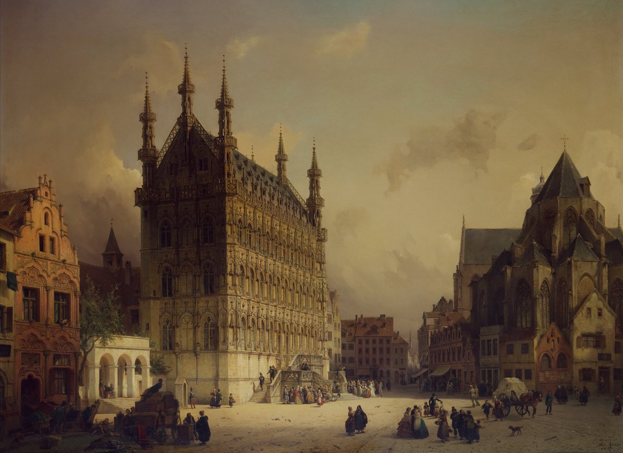 Begin construction town hall of Leuven